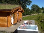 Cabin and hot tub